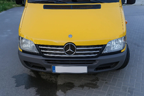 Mercedes Sprinter W901/902/903/904/905 1995–2006 Okrasne letvice za rob maske hladilnika (2002-2006, 5-delni komplet, nerjaveče jeklo) fotografija 3