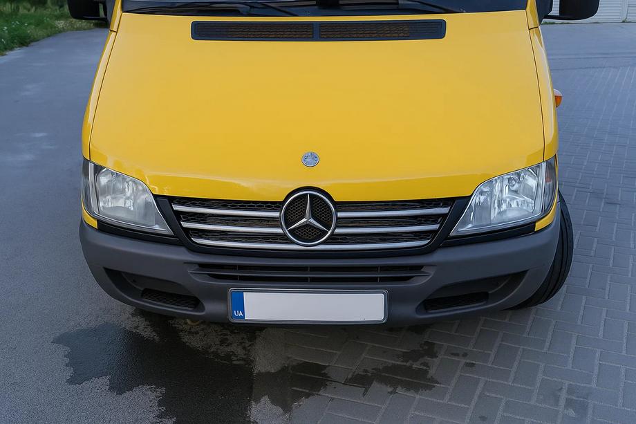 Mercedes Sprinter W901/902/903/904/905 1995–2006 Okrasne letvice za rob maske hladilnika (2002-2006, 5-delni komplet, nerjaveče jeklo) OmsaLine - italijansko nerjavno jeklo Fotografija 2