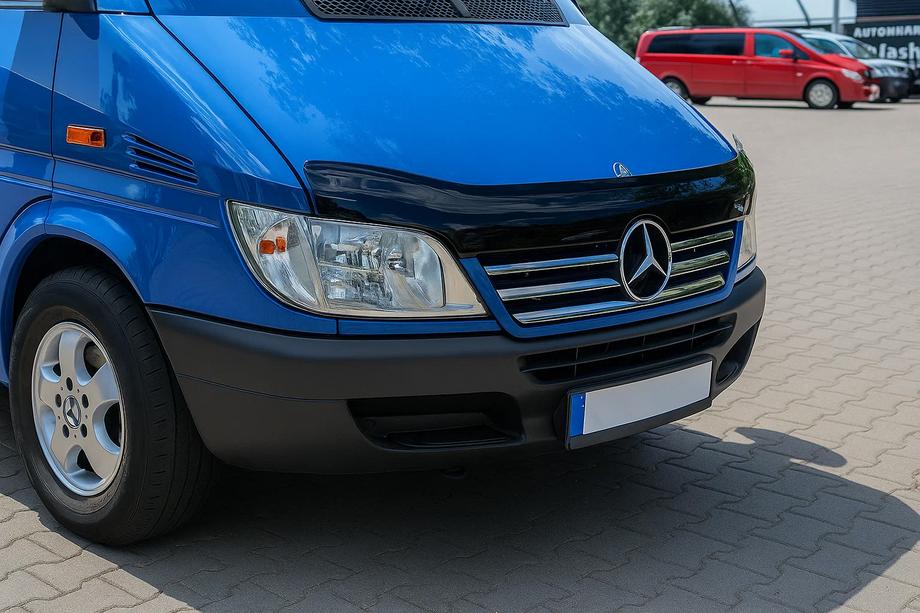 Mercedes Sprinter W901/902/903/904/905 1995–2006 Okrasne letvice za rob maske hladilnika (2002-2006, 5-delni komplet, nerjaveče jeklo) Image