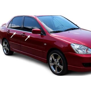 Zunanje okrasne letve stekel (4 kosi, nerjavno jeklo) Mitsubishi Lancer 9 2004–2008 fotografija 1