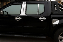 Nissan Navara 2006–2015 Kromirane obloge stebričkov (6 kos, inox) fotografija 1
