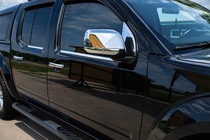 Nissan Navara 2006–2015 Okrasna obloga za vetrovnike (2 kosa, nerjaveče jeklo) fotografija 1