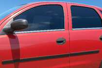Opel Corsa C 2000–2006 Zunanje okrasne letve stekel (4 kosi, nerjavno jeklo) fotografija 1