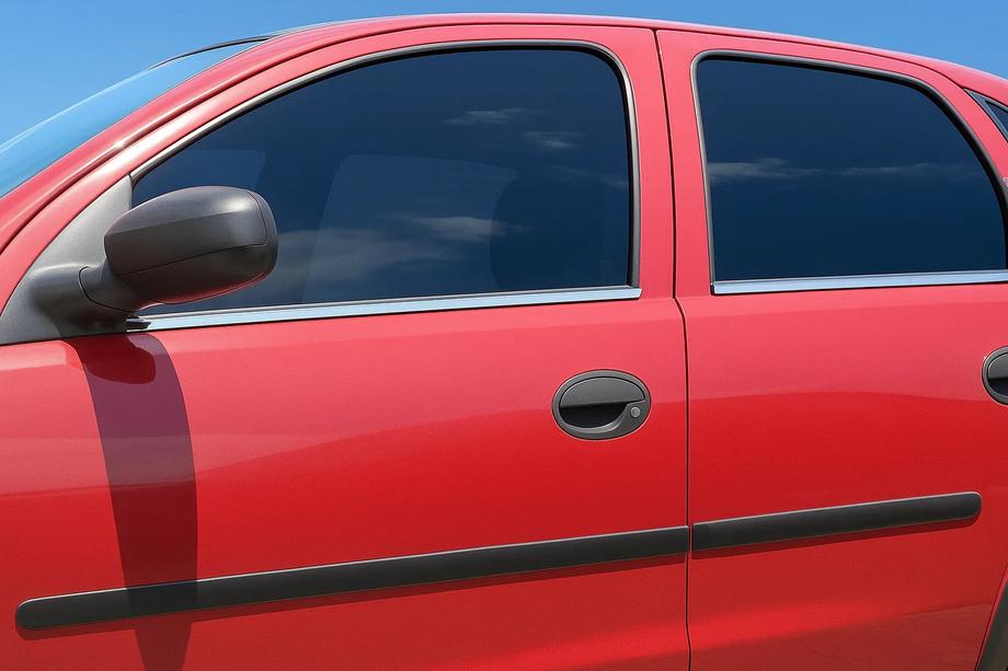 Opel Corsa C 2000–2006 Zunanje okrasne letve stekel (4 kosi, nerjavno jeklo) Image