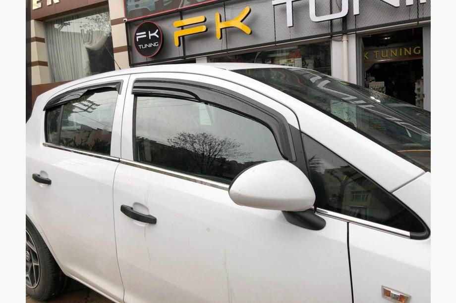 Opel Corsa D 2007–2014 Zunanja okenska obroba (4 kosi, inox) Carmos - turško nerjaveče jeklo Image