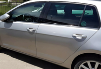 Volkswagen Golf 7/E-Golf 2012–2020 Spodnje okenske letve Black Chrome (4 kosi, nerjavno jeklo) fotografija 1