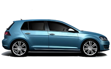 Volkswagen Golf 7/E-Golf 2012–2020 Spodnje okenske letve Black Chrome (4 kosi, nerjavno jeklo) fotografija 3