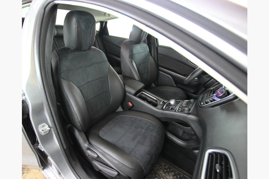 Chrysler 200 II 2014–2017 Avtomobilske sedežne prevleke eko usnje+tkanina+Alcantara Antara A001 (celoten komplet za notranjost) Fotografija 1