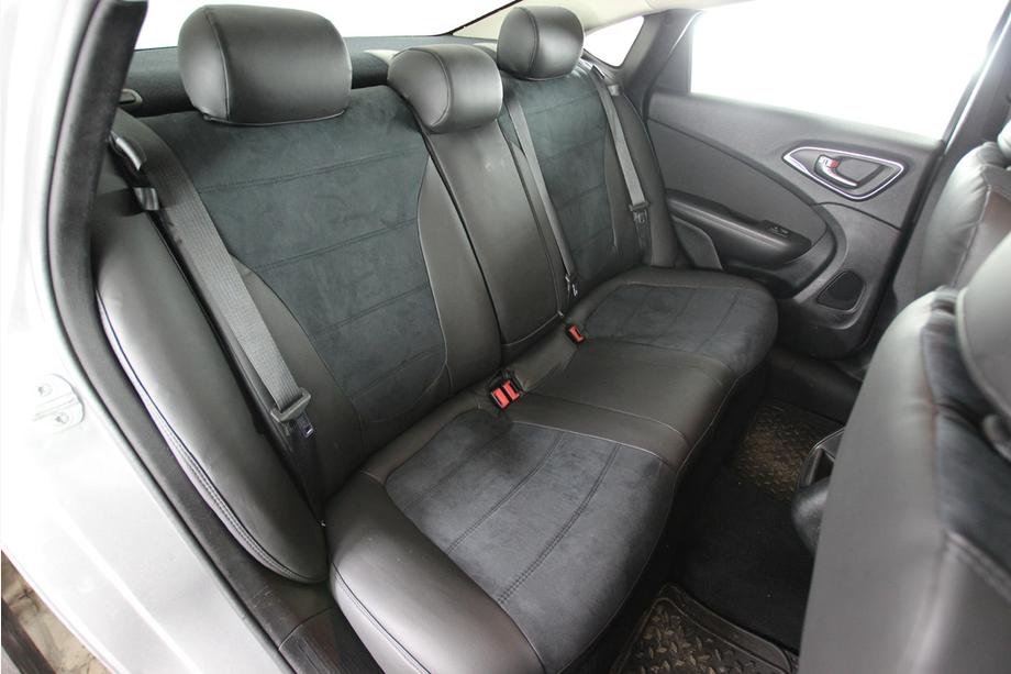 Chrysler 200 II 2014–2017 Avtomobilske sedežne prevleke eko usnje+tkanina+Alcantara Antara A001 (celoten komplet za notranjost) Fotografija 4
