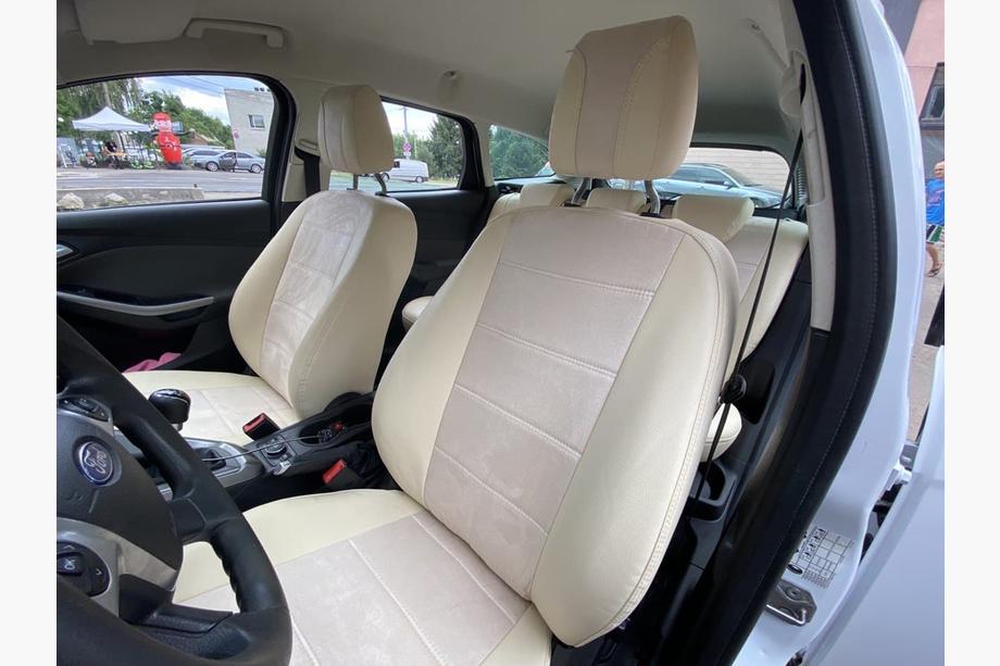Ford Focus III 2011–2017 Prevleke za avtosedeže eko usnje+blago+antara Antara A099 (celoten komplet) Fotografija 4