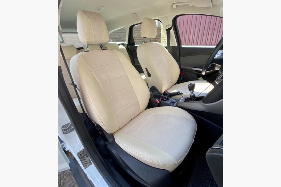 Ford Focus III 2011–2017 Prevleke za avtosedeže eko usnje+blago+antara Antara A099 (celoten komplet) Fotografija 2