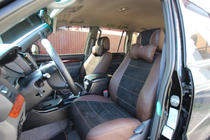Toyota Land Cruiser Prado 120 2002–2009 Avtoprevleke za sedeže eko usnje + tkanina + Alcantara Antara A088 (celoten salon) fotografija 2