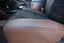 Toyota Land Cruiser Prado 120 2002–2009 Avtoprevleke za sedeže eko usnje + tkanina + Alcantara Antara A088 (celoten salon) fotografija 22