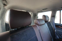 Toyota Land Cruiser Prado 120 2002–2009 Avtoprevleke za sedeže eko usnje + tkanina + Alcantara Antara A088 (celoten salon) fotografija 15