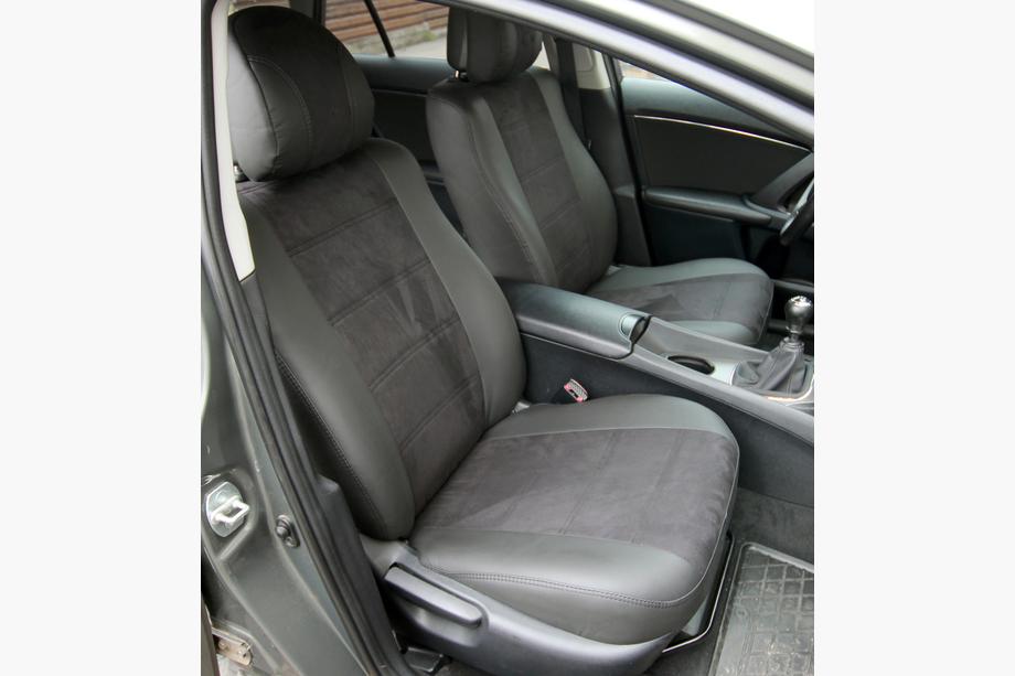 Toyota Avensis 2009–2018 Avtomobilske sedežne prevleke eko usnje+tkanina+Alcantara Antara A001 (celoten komplet za notranjost) Fotografija 1