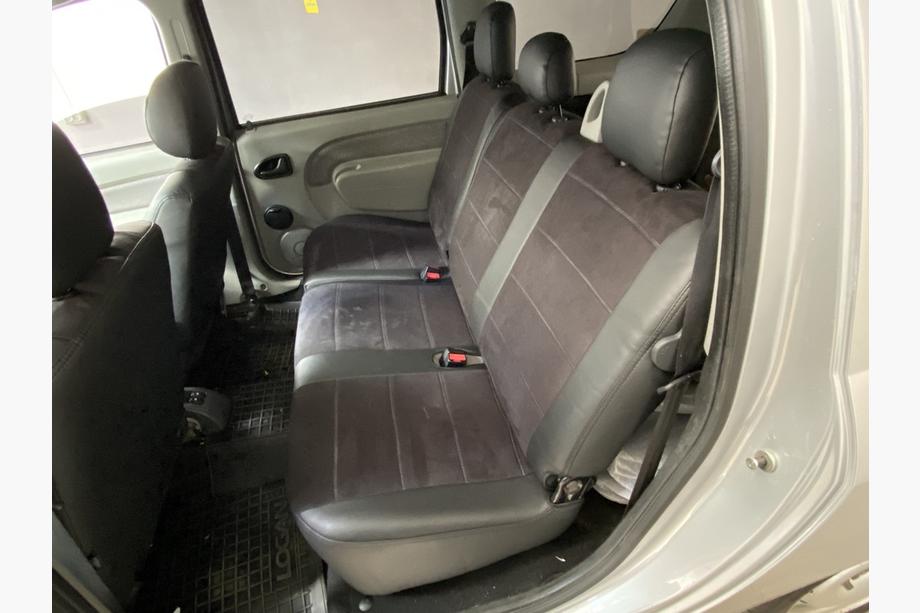 Renault Logan I 2005–2008 Avtomobilske sedežne prevleke eko usnje+tkanina+Alcantara Antara A001 (celoten komplet za notranjost) Fotografija 3