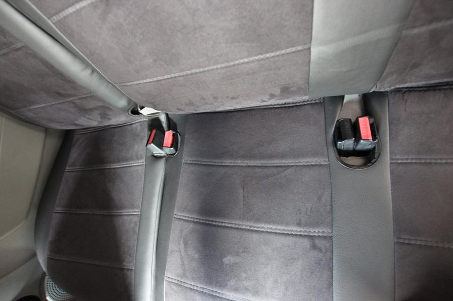 Renault Logan I 2005–2008 Avtomobilske sedežne prevleke eko usnje+tkanina+Alcantara Antara A001 (celoten komplet za notranjost) Fotografija 9
