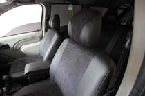 Dacia Logan I 2005–2008 Avtomobilske sedežne prevleke eko usnje+tkanina+Alcantara Antara A001 (celoten komplet za notranjost) fotografija 2