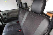 Dacia Logan I 2005–2008 Avtomobilske sedežne prevleke eko usnje+tkanina+Alcantara Antara A001 (celoten komplet za notranjost) fotografija 8