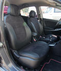 Hyundai Accent 2011–2017 Avtomobilske sedežne prevleke eko usnje+tkanina+Alcantara Antara A001 (celoten komplet za notranjost) fotografija 1