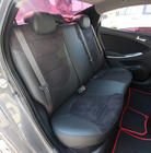 Hyundai Accent 2011–2017 Avtomobilske sedežne prevleke eko usnje+tkanina+Alcantara Antara A001 (celoten komplet za notranjost) fotografija 3