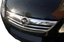 Opel Corsa D 2007–2014 Okrasne letve za masko (3-delne, nerjaveče jeklo) fotografija 1