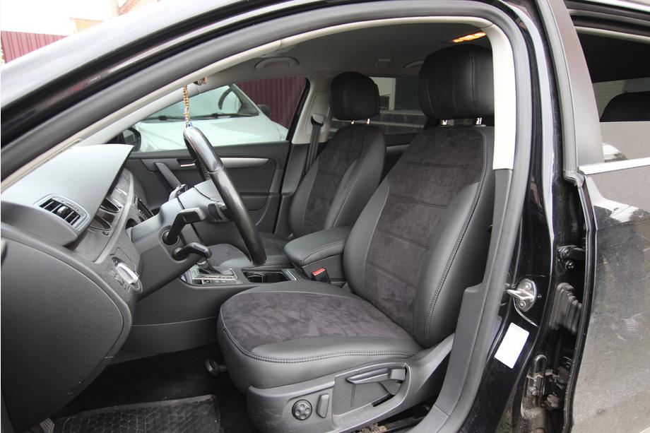 Volkswagen Passat B7 2012–2015 Avtomobilske sedežne prevleke eko usnje+tkanina+Alcantara Antara A001 (celoten komplet za notranjost) Fotografija 7