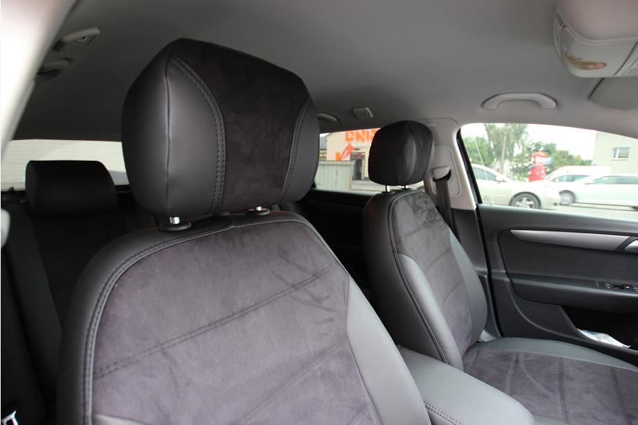 Volkswagen Passat B7 2012–2015 Avtomobilske sedežne prevleke eko usnje+tkanina+Alcantara Antara A001 (celoten komplet za notranjost) Fotografija 10