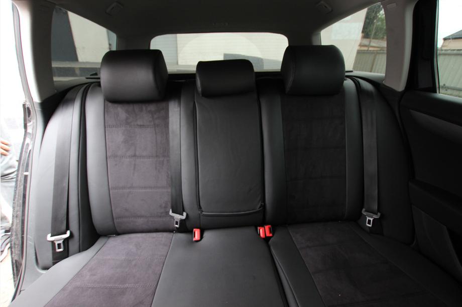 Volkswagen Passat B7 2012–2015 Avtomobilske sedežne prevleke eko usnje+tkanina+Alcantara Antara A001 (celoten komplet za notranjost) Fotografija 6