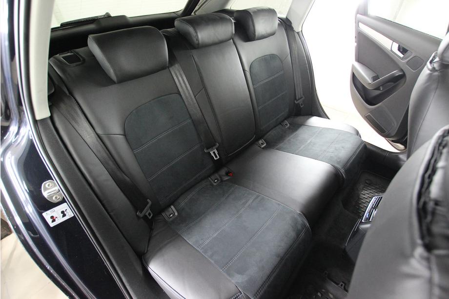 Audi A4 B8 2007–2015 Avtomobilske sedežne prevleke eko usnje+tkanina+Alcantara Antara A001 (celoten komplet za notranjost) Image