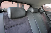 Kia Sportage 2015–2021 Avtomobilske sedežne prevleke eko usnje+tkanina+Alcantara Antara A001 (celoten komplet za notranjost) fotografija 12