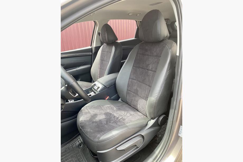 Hyundai Tucson NX4 2021– Avtomobilske sedežne prevleke eko usnje+tkanina+Alcantara Antara A001 (celoten komplet za notranjost) Fotografija 1