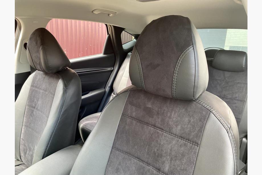 Hyundai Tucson NX4 2021– Avtomobilske sedežne prevleke eko usnje+tkanina+Alcantara Antara A001 (celoten komplet za notranjost) Fotografija 11