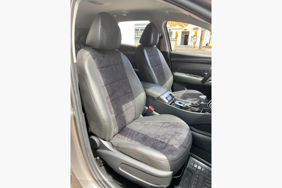 Hyundai Tucson NX4 2021– Avtomobilske sedežne prevleke eko usnje+tkanina+Alcantara Antara A001 (celoten komplet za notranjost) Fotografija 13