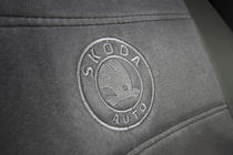 Skoda Octavia II A5 2006–2010 Avtomobilske sedežne prevleke eko usnje+tkanina+Alcantara Antara A001 (celoten komplet za notranjost) fotografija 5