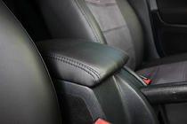 Skoda Octavia II A5 2006–2010 Avtomobilske sedežne prevleke eko usnje+tkanina+Alcantara Antara A001 (celoten komplet za notranjost) fotografija 10