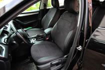 Skoda Octavia III A7 2013–2019 Avtomobilske sedežne prevleke eko usnje+tkanina+Alcantara Antara A001 (celoten komplet za notranjost) fotografija 16