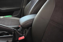Skoda Octavia III A7 2013–2019 Avtomobilske sedežne prevleke eko usnje+tkanina+Alcantara Antara A001 (celoten komplet za notranjost) fotografija 10