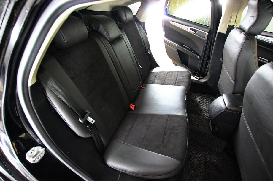 Ford Fusion 2012–2020 Avtomobilske sedežne prevleke eko usnje+tkanina+Alcantara Antara A001 (celoten komplet za notranjost) Fotografija 2