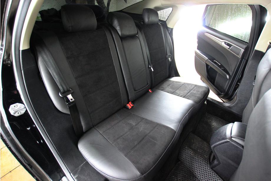 Ford Fusion 2012–2020 Avtomobilske sedežne prevleke eko usnje+tkanina+Alcantara Antara A001 (celoten komplet za notranjost) Fotografija 3