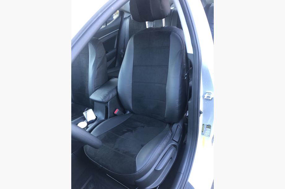 Hyundai Elantra (AD) 2015–2020 Avtomobilske sedežne prevleke eko usnje+tkanina+Alcantara Antara A001 (celoten komplet za notranjost) Image