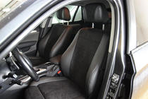 BMW X1 E84 2009–2015 Avtomobilske sedežne prevleke eko usnje+tkanina+Alcantara Antara A001 (celoten komplet za notranjost) fotografija 7
