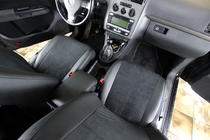 Volkswagen Touran 2003–2010 Avtomobilske sedežne prevleke eko usnje+tkanina+Alcantara Antara A001 (celoten komplet za notranjost) fotografija 8