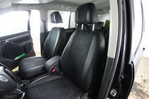 Volkswagen Touran 2003–2010 Avtomobilske sedežne prevleke eko usnje+tkanina+Alcantara Antara A001 (celoten komplet za notranjost) fotografija 11