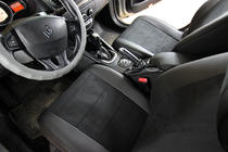 Renault Megane III 2009–2016 Avtomobilske sedežne prevleke eko usnje+tkanina+Alcantara Antara A001 (celoten komplet za notranjost) fotografija 5