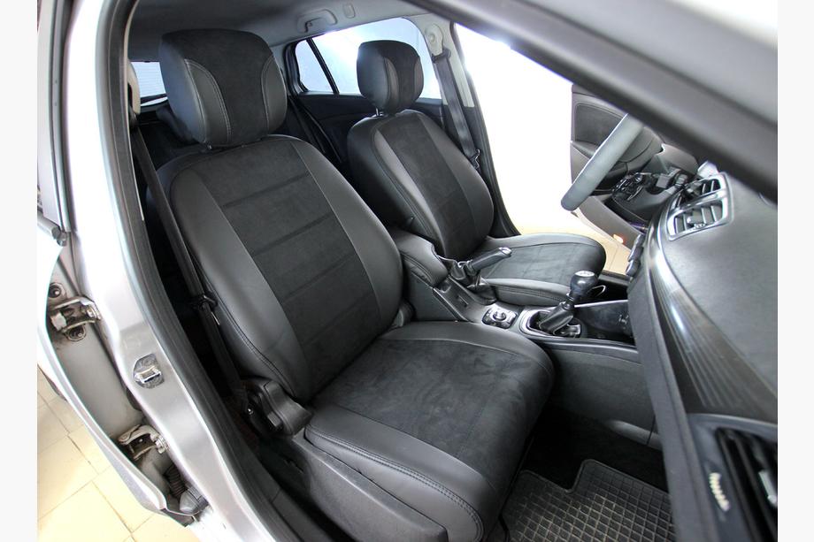 Renault Megane III 2009–2016 Avtomobilske sedežne prevleke eko usnje+tkanina+Alcantara Antara A001 (celoten komplet za notranjost) Image