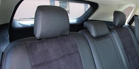 Ford Edge 2014–2024 Avtomobilske sedežne prevleke eko usnje+tkanina+Alcantara Antara A001 (celoten komplet za notranjost) fotografija 7