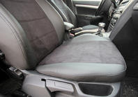 Skoda Octavia II A5 2010–2013 Avtomobilske sedežne prevleke eko usnje+tkanina+Alcantara Antara A001 (celoten komplet za notranjost) fotografija 22