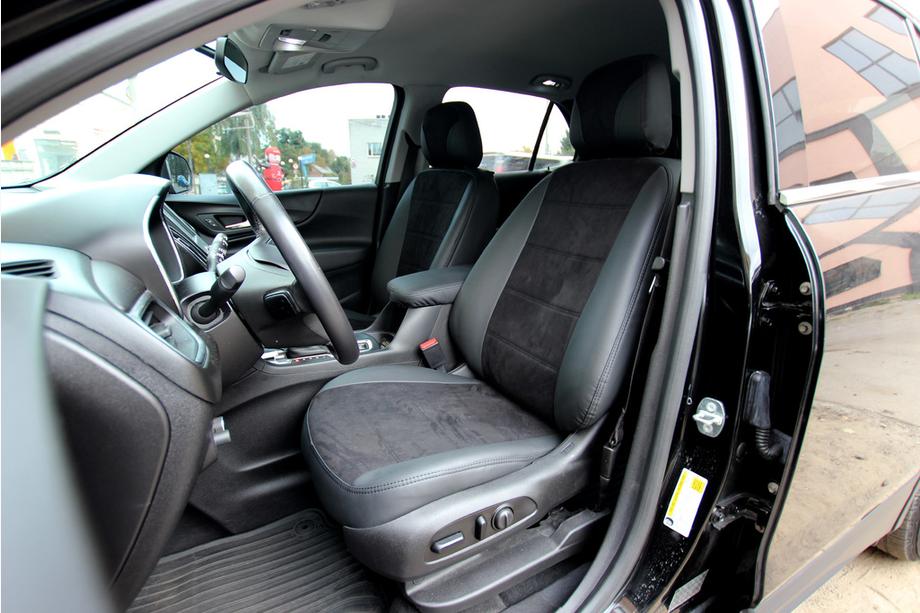 Chevrolet Equinox 2018–2025 Avtomobilske sedežne prevleke eko usnje+tkanina+Alcantara Antara A001 (celoten komplet za notranjost) Fotografija 1