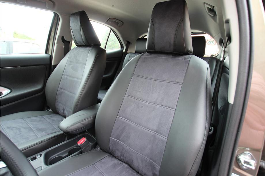 Toyota Yaris/Yaris Cross (XP210) 2020– Avtomobilske sedežne prevleke eko usnje+tkanina+Alcantara Antara A001 (celoten komplet za notranjost) Fotografija 12